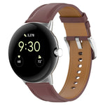 トップレザーエンボス縫製時計バンド, Google Pixel Watch 4 / 3 / 2 / 1 41mm 用