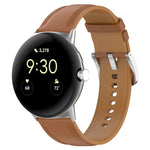 トップレザーエンボス縫製時計バンド, Google Pixel Watch 4 / 3 / 2 / 1 41mm 用
