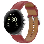 トップレザーエンボス縫製時計バンド, Google Pixel Watch 4 / 3 / 2 / 1 41mm 用