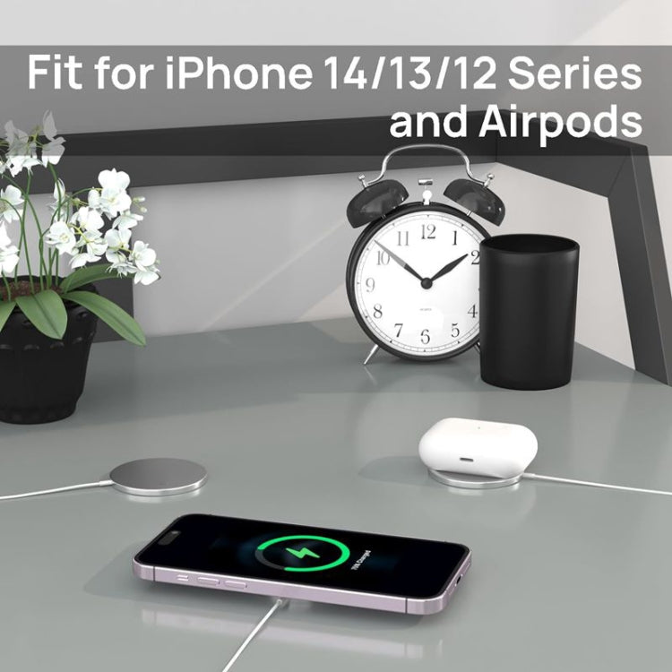 DS-WXC103 15W 最大 MagSafe マグネティックワイヤレス充電器 iPhone 15/14/13 / AirPods Pro対応、アダプター不要、WXC103