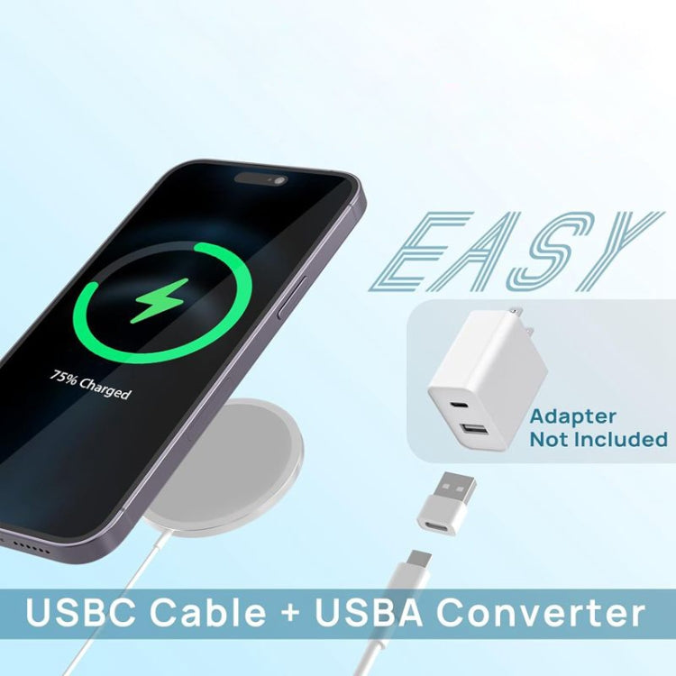 DS-WXC103 15W 最大 MagSafe マグネティックワイヤレス充電器 iPhone 15/14/13 / AirPods Pro対応、アダプター不要、WXC103