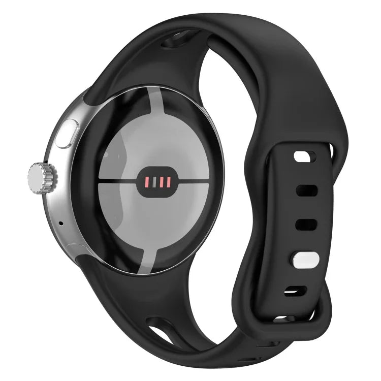 小さめウエスト バタフライバックル シリコン時計バンド, Google Pixel Watch 4 / 3 / 2 / 1 41mm 用