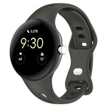 小さめウエスト バタフライバックル シリコン時計バンド, Google Pixel Watch 4 / 3 / 2 / 1 41mm 用