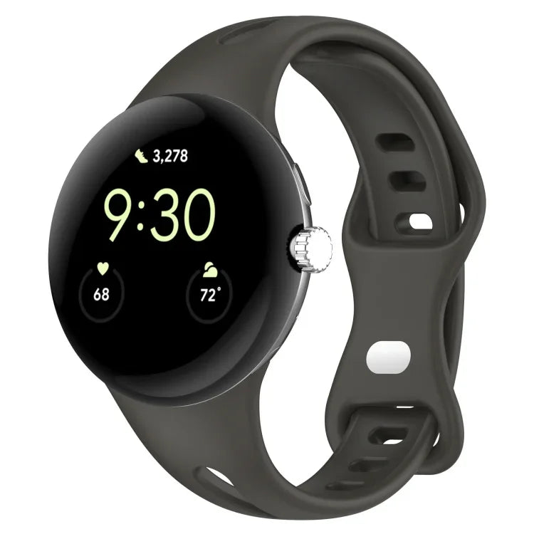 小さめウエスト バタフライバックル シリコン時計バンド, Google Pixel Watch 4 / 3 / 2 / 1 41mm 用