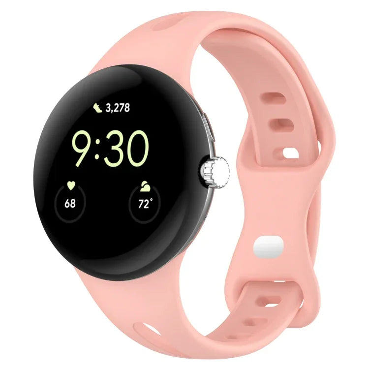 小さめウエスト バタフライバックル シリコン時計バンド, Google Pixel Watch 4 / 3 / 2 / 1 41mm 用