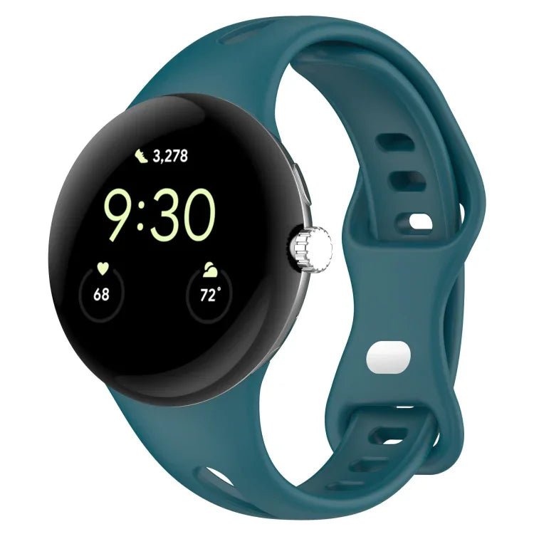 小さめウエスト バタフライバックル シリコン時計バンド, Google Pixel Watch 4 / 3 / 2 / 1 41mm 用