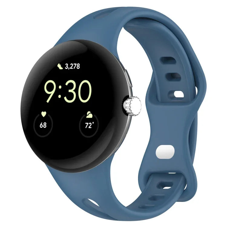小さめウエスト バタフライバックル シリコン時計バンド, Google Pixel Watch 4 / 3 / 2 / 1 41mm 用
