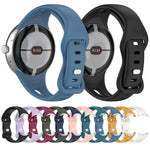 小さめウエスト バタフライバックル シリコン時計バンド, Google Pixel Watch 4 / 3 / 2 / 1 41mm 用
