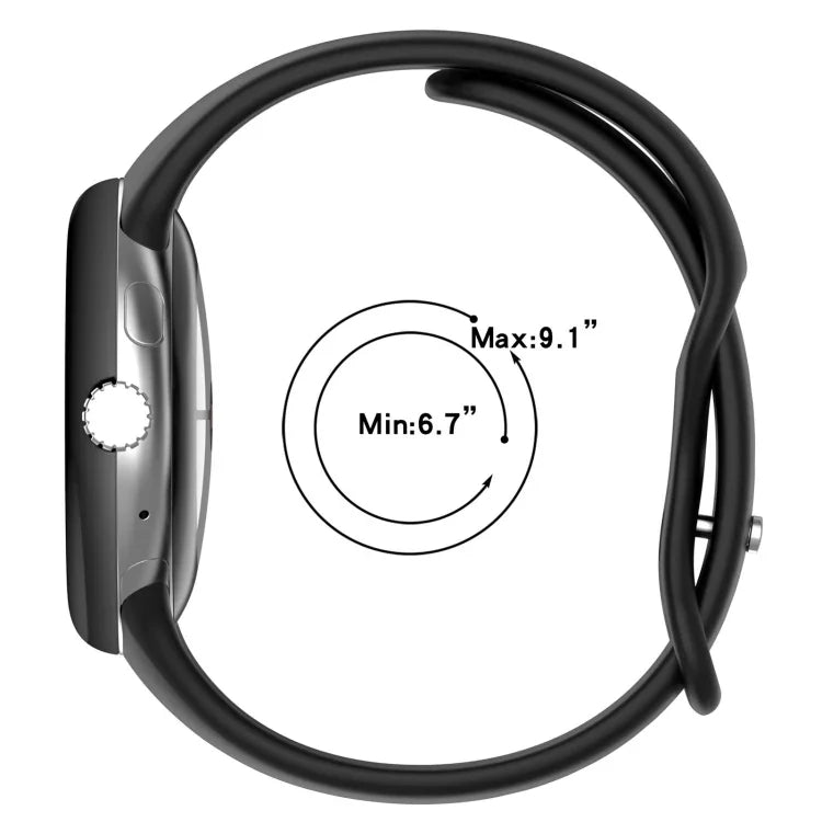 小さめウエスト バタフライバックル シリコン時計バンド, Google Pixel Watch 4 / 3 / 2 / 1 41mm 用