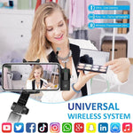 iPhone / Android用ワイヤレスラベリアマイク、2イン1、3イン1