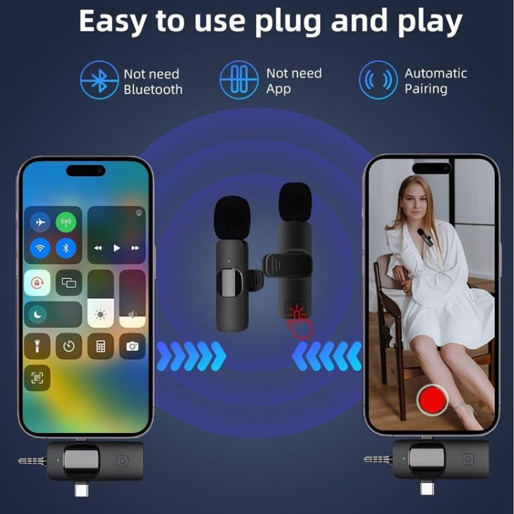 iPhone / Android用ワイヤレスラベリアマイク、2イン1、3イン1