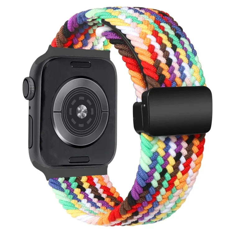 Nylon Woven Magnetic Fold Buckle Watch Band, For Apple Watch Series 3 38mm, For  Apple Watch Series 3 42mm