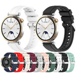 Official Steps Style Silver Buckle Silicone Watch Band, For Huawei Watch GT4 46mm, For Huawei Watch GT4 41mm