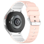 ツートンカラー横型シリコンウォッチバンド、Samsung Galaxy Watch 4用、Samsung Galaxy Watch 4 Classic 46mm用、Samsung Galaxy Watch 3 41mm用