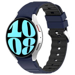 ツートンカラー横型シリコンウォッチバンド、Samsung Galaxy Watch 4用、Samsung Galaxy Watch 4 Classic 46mm用、Samsung Galaxy Watch 3 41mm用