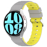 ツートンカラー横型シリコンウォッチバンド、Samsung Galaxy Watch 4用、Samsung Galaxy Watch 4 Classic 46mm用、Samsung Galaxy Watch 3 41mm用
