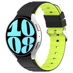 ツートンカラー横型シリコンウォッチバンド、Samsung Galaxy Watch 4用、Samsung Galaxy Watch 4 Classic 46mm用、Samsung Galaxy Watch 3 41mm用