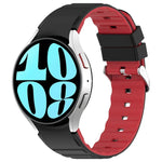ツートンカラー横型シリコンウォッチバンド、Samsung Galaxy Watch 4用、Samsung Galaxy Watch 4 Classic 46mm用、Samsung Galaxy Watch 3 41mm用