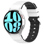 ツートンカラー横型シリコンウォッチバンド、Samsung Galaxy Watch 4用、Samsung Galaxy Watch 4 Classic 46mm用、Samsung Galaxy Watch 3 41mm用