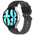 ツートンカラー横型シリコンウォッチバンド、Samsung Galaxy Watch 4用、Samsung Galaxy Watch 4 Classic 46mm用、Samsung Galaxy Watch 3 41mm用