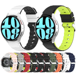 ツートンカラー横型シリコンウォッチバンド、Samsung Galaxy Watch 4用、Samsung Galaxy Watch 4 Classic 46mm用、Samsung Galaxy Watch 3 41mm用