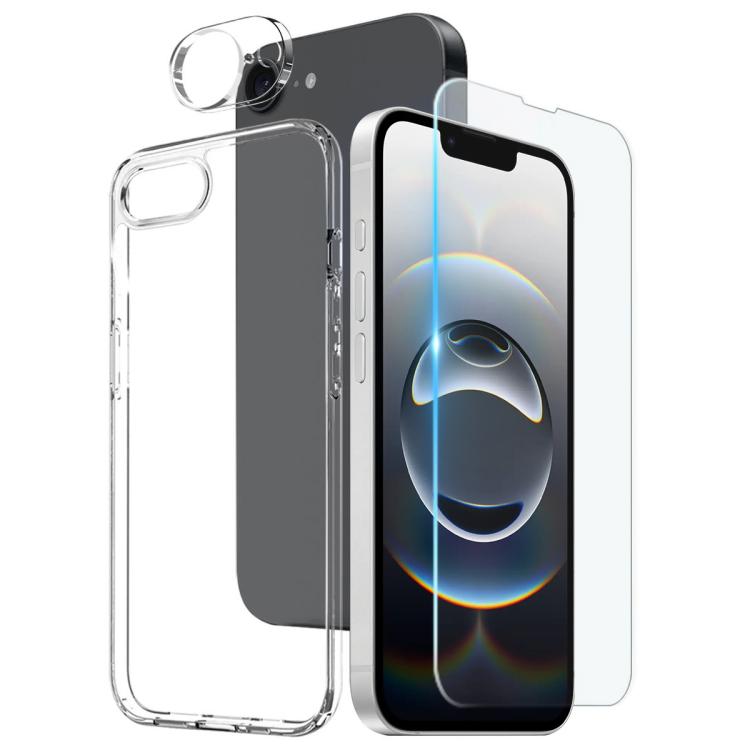 NORTHJO 3-in-1 TPU iPhoneケース スクリーンフィルムとレンズフィルム付き、iPhone 17e / 16e 用、iPhone 17 Pro Max 用、iPhone 17 Pro 用、iPhone 17 用、iPhone Air 用、iPhone 16 Pro Max 用、iPhone 16 Pro 用、iPhone 16 Plus 用、iPhone 16 用、iPhone 15 Pro ...