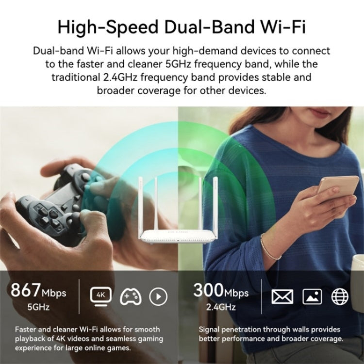 LB-LINK WR1300H フルギガビットポート 1200M 高速デュアルバンド 5G WiFiリピーター ワイヤレスルーター