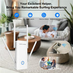 WAVLINK WN583AX1 イーサネットポート AX1800 WiFi6 1.8Gbps デュアルバンドWiFiブースター ワイヤレスルーター、EUプラグ