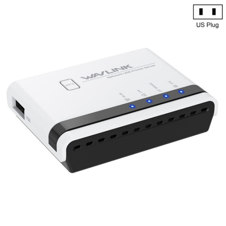 WAVLINK NU516U1 USB2.0無線プリントサーバー 10 / 100Mbps LAN / ブリッジWiFi対応、USプラグ、UKプラグ、EUプラグ、AUプラグ