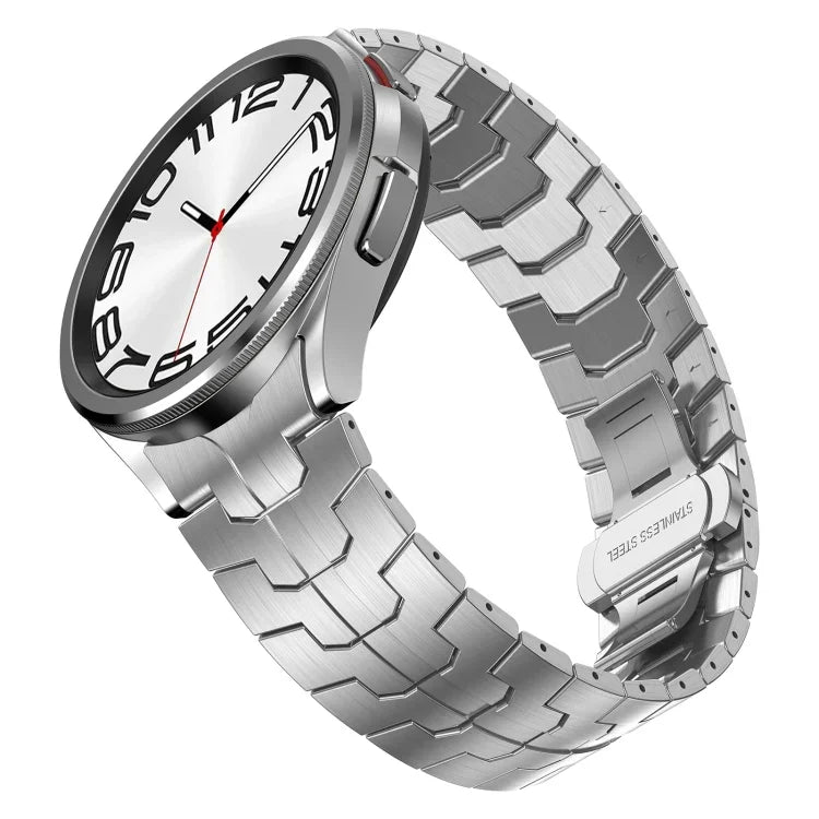 アイアンマン カーブドコネクション ステンレススチール 時計バンド、Samsung Galaxy Watch6 Classic 43 / 47mm 用、Samsung Galaxy Watch 6 40 / 44mm 用、Samsung Galaxy Watch 5 40 / 44mm 用、Samsung Galaxy Watch 5 Pro 用、Samsung Galaxy Watch 4 40 / 44mm 用