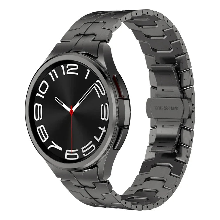 アイアンマン カーブドコネクション ステンレススチール 時計バンド、Samsung Galaxy Watch6 Classic 43 / 47mm 用、Samsung Galaxy Watch 6 40 / 44mm 用、Samsung Galaxy Watch 5 40 / 44mm 用、Samsung Galaxy Watch 5 Pro 用、Samsung Galaxy Watch 4 40 / 44mm 用