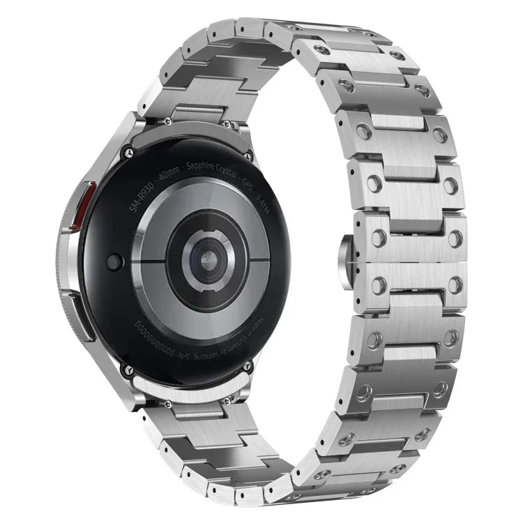 デュアルサークル カーブドコネクション ステンレススチール 時計バンド、Samsung Galaxy Watch6 Classic 43 / 47mm 用、Samsung Galaxy Watch 6 40 / 44mm 用、Samsung Galaxy Watch 5 40 / 44mm 用、Samsung Galaxy Watch 5 Pro 用、Samsung Galaxy Watch 4 40 / 44mm 用
