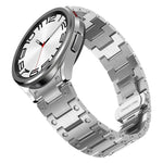 デュアルサークル カーブドコネクション ステンレススチール 時計バンド、Samsung Galaxy Watch6 Classic 43 / 47mm 用、Samsung Galaxy Watch 6 40 / 44mm 用、Samsung Galaxy Watch 5 40 / 44mm 用、Samsung Galaxy Watch 5 Pro 用、Samsung Galaxy Watch 4 40 / 44mm 用