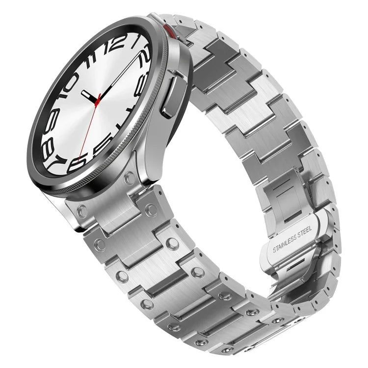 デュアルサークル カーブドコネクション ステンレススチール 時計バンド、Samsung Galaxy Watch6 Classic 43 / 47mm 用、Samsung Galaxy Watch 6 40 / 44mm 用、Samsung Galaxy Watch 5 40 / 44mm 用、Samsung Galaxy Watch 5 Pro 用、Samsung Galaxy Watch 4 40 / 44mm 用