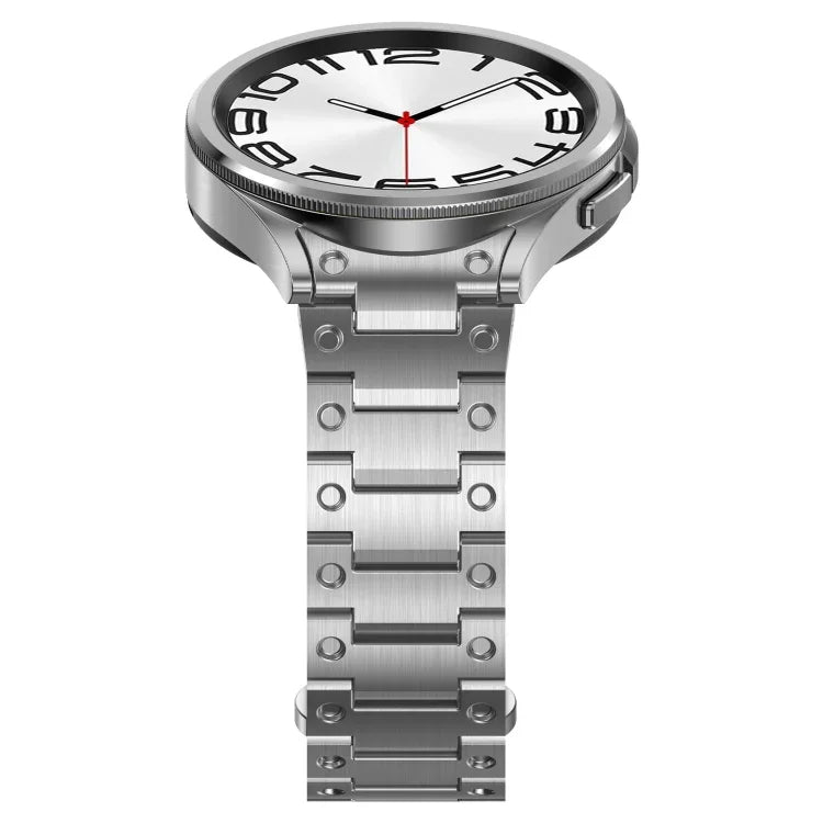デュアルサークル カーブドコネクション ステンレススチール 時計バンド、Samsung Galaxy Watch6 Classic 43 / 47mm 用、Samsung Galaxy Watch 6 40 / 44mm 用、Samsung Galaxy Watch 5 40 / 44mm 用、Samsung Galaxy Watch 5 Pro 用、Samsung Galaxy Watch 4 40 / 44mm 用