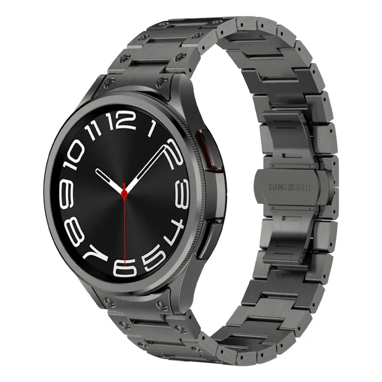 デュアルサークル カーブドコネクション ステンレススチール 時計バンド、Samsung Galaxy Watch6 Classic 43 / 47mm 用、Samsung Galaxy Watch 6 40 / 44mm 用、Samsung Galaxy Watch 5 40 / 44mm 用、Samsung Galaxy Watch 5 Pro 用、Samsung Galaxy Watch 4 40 / 44mm 用