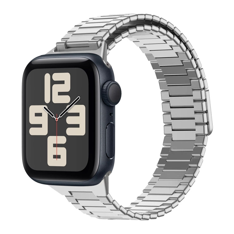竹マグネティックステンレススチールメタルウォッチストラップ、Apple Watch SE 2023 44mm用、Apple Watch SE 2023 40mm用、Apple Watch Ultra 2 49mm用、Apple Watch Series 9 45mm用、Apple Watch Series 9 41mm用、Apple Watch Ultra 49mm用