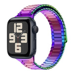 竹マグネティックステンレススチールメタルウォッチストラップ、Apple Watch SE 2023 44mm用、Apple Watch SE 2023 40mm用、Apple Watch Ultra 2 49mm用、Apple Watch Series 9 45mm用、Apple Watch Series 9 41mm用、Apple Watch Ultra 49mm用