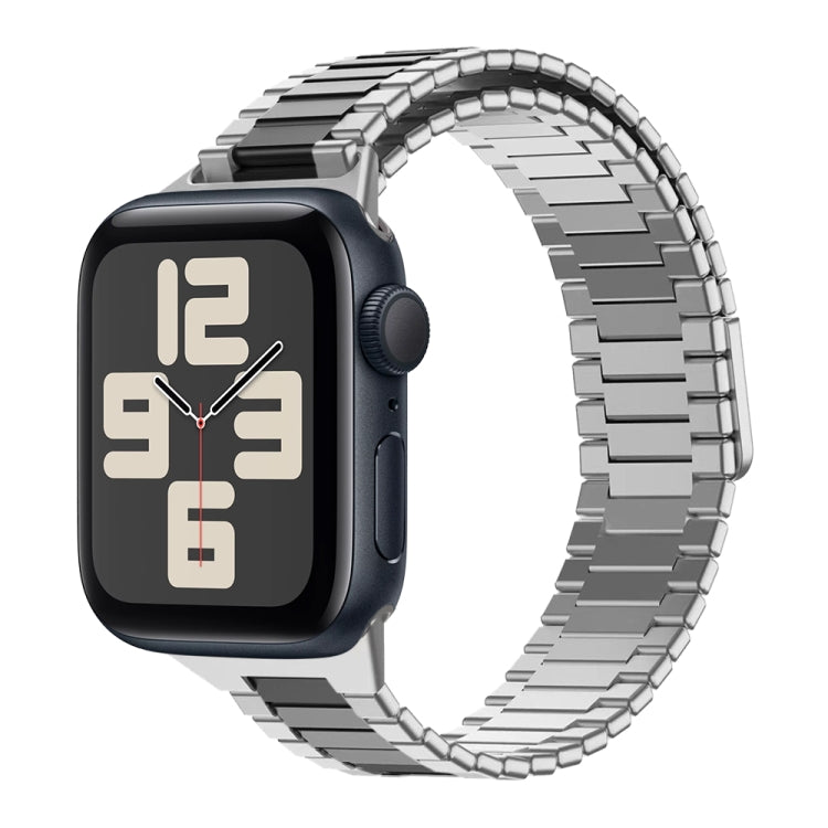 竹マグネティックステンレススチールメタルウォッチストラップ、Apple Watch SE 2023 44mm用、Apple Watch SE 2023 40mm用、Apple Watch Ultra 2 49mm用、Apple Watch Series 9 45mm用、Apple Watch Series 9 41mm用、Apple Watch Ultra 49mm用