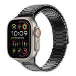 竹マグネティックステンレススチールメタルウォッチストラップ、Apple Watch SE 2023 44mm用、Apple Watch SE 2023 40mm用、Apple Watch Ultra 2 49mm用、Apple Watch Series 9 45mm用、Apple Watch Series 9 41mm用、Apple Watch Ultra 49mm用