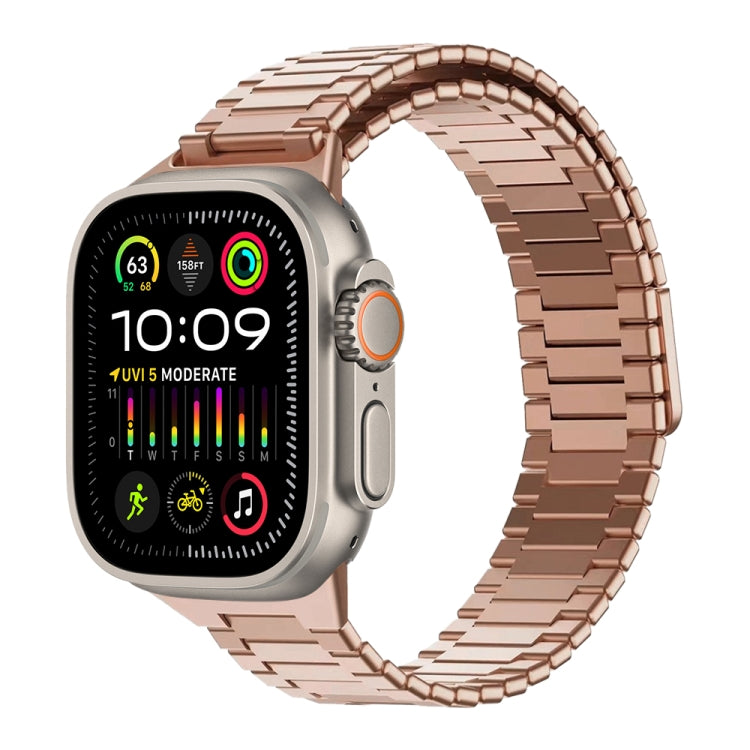 竹マグネティックステンレススチールメタルウォッチストラップ、Apple Watch SE 2023 44mm用、Apple Watch SE 2023 40mm用、Apple Watch Ultra 2 49mm用、Apple Watch Series 9 45mm用、Apple Watch Series 9 41mm用、Apple Watch Ultra 49mm用