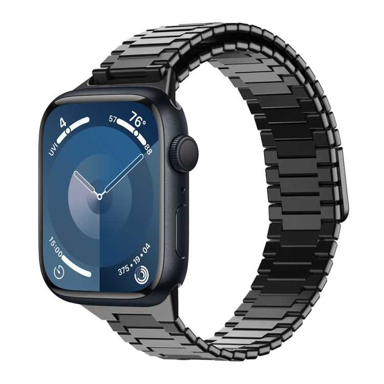 竹マグネティックステンレススチールメタルウォッチストラップ、Apple Watch SE 2023 44mm用、Apple Watch SE 2023 40mm用、Apple Watch Ultra 2 49mm用、Apple Watch Series 9 45mm用、Apple Watch Series 9 41mm用、Apple Watch Ultra 49mm用