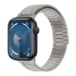 竹マグネティックステンレススチールメタルウォッチストラップ、Apple Watch SE 2023 44mm用、Apple Watch SE 2023 40mm用、Apple Watch Ultra 2 49mm用、Apple Watch Series 9 45mm用、Apple Watch Series 9 41mm用、Apple Watch Ultra 49mm用