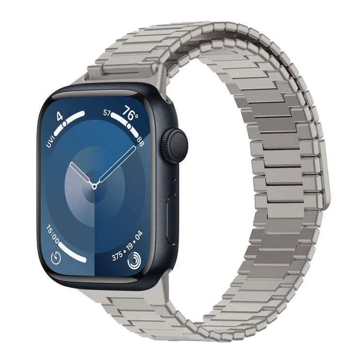竹マグネティックステンレススチールメタルウォッチストラップ、Apple Watch SE 2023 44mm用、Apple Watch SE 2023 40mm用、Apple Watch Ultra 2 49mm用、Apple Watch Series 9 45mm用、Apple Watch Series 9 41mm用、Apple Watch Ultra 49mm用