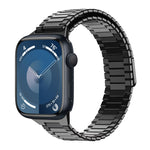 竹マグネティックステンレススチールメタルウォッチストラップ、Apple Watch SE 2023 44mm用、Apple Watch SE 2023 40mm用、Apple Watch Ultra 2 49mm用、Apple Watch Series 9 45mm用、Apple Watch Series 9 41mm用、Apple Watch Ultra 49mm用