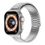竹マグネティックステンレススチールメタルウォッチストラップ、Apple Watch SE 2023 44mm用、Apple Watch SE 2023 40mm用、Apple Watch Ultra 2 49mm用、Apple Watch Series 9 45mm用、Apple Watch Series 9 41mm用、Apple Watch Ultra 49mm用