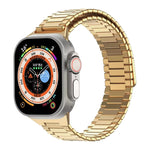 竹マグネティックステンレススチールメタルウォッチストラップ、Apple Watch SE 2023 44mm用、Apple Watch SE 2023 40mm用、Apple Watch Ultra 2 49mm用、Apple Watch Series 9 45mm用、Apple Watch Series 9 41mm用、Apple Watch Ultra 49mm用