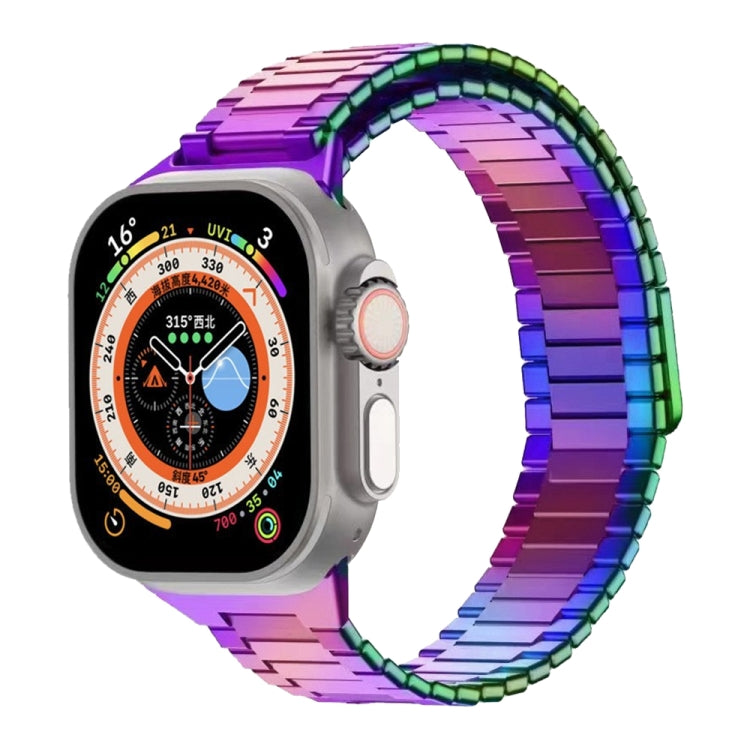 竹マグネティックステンレススチールメタルウォッチストラップ、Apple Watch SE 2023 44mm用、Apple Watch SE 2023 40mm用、Apple Watch Ultra 2 49mm用、Apple Watch Series 9 45mm用、Apple Watch Series 9 41mm用、Apple Watch Ultra 49mm用