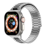 竹マグネティックステンレススチールメタルウォッチストラップ、Apple Watch SE 2023 44mm用、Apple Watch SE 2023 40mm用、Apple Watch Ultra 2 49mm用、Apple Watch Series 9 45mm用、Apple Watch Series 9 41mm用、Apple Watch Ultra 49mm用