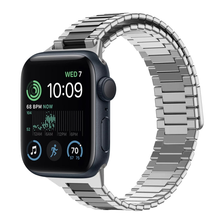 Bamboo Magnetic Stainless Steel Metal Watch Strap, For Apple Watch Series 8 41mm, For Apple Watch Series 8 45mm, For Apple Watch SE 2022 40mm, For Apple Watch SE 2022 44mm, For Apple Watch Series 7 41mm, For Apple Watch Series 7 45mm